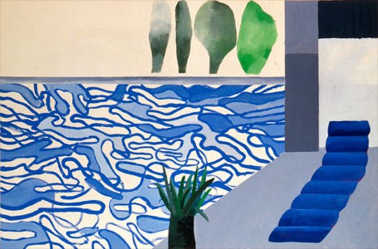 Picture of a Hollywood Swimming Pool, 1964 acrylic on canvas, 36x48 in.
