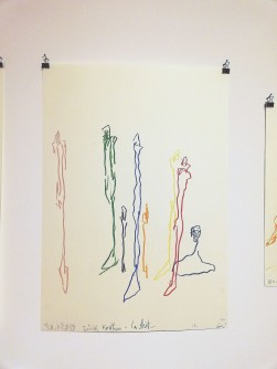 Guillaume Bruère, Zeichnung nach Alberto Giacometti im Kunsthaus Zürich, 2013